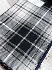 SK5536-GY Standard Japanese Silk Wool Stretch Check Gray[Textile] Additional Images