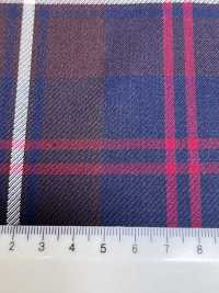 SK5536-BR Standard Japanese Silk-Wool Stretch Check Brown[Textile] Additional Images