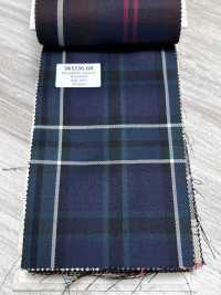 SK5536-GR Standard Japanese Silk-Wool Stretch Check Green[Textile] Additional Images