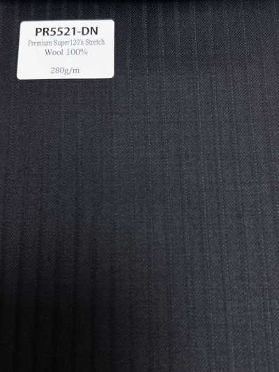 PR5521-DN Standard Japanese-made Premium Super120's Stretch Plain Dark Navy Blue