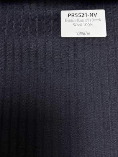 PR5521-NV Classic Made In Japan Premium Super120's Stretch Solid Navy Blue