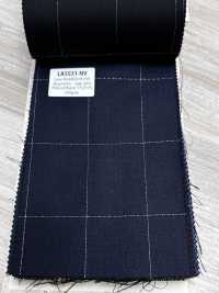 LA5531-NV Classic Made In Japan Silk Lame Wool Stretch Check Navy Blue[Textile] HOSOI SYOJI Additional Images