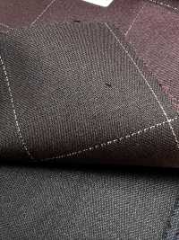 LA5531-DR Standard Japanese Silk Lame Wool Stretch Check, Dark Red[Textile] HOSOI SYOJI Additional Images