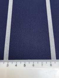SK3523-NV Classic Japanese-Made Silk Wool Stretch Stripe, Navy Blue[Textile] Additional Images