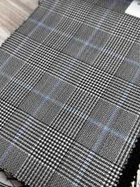 SK3532-GY Classic Japanese-made Silk Wool Stretch Check Gray[Textile] Additional Images