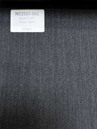 NS3501-MG Classic Japanese-made Super 110’s Wool Stretch, Mid Gray