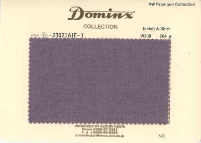23021AJE-1 Standard Jacket & Shirt 100% Wool DOMINX Premium Collection Purple[Textile] Kuzuri Woolen Fabric (DOMINX) Additional Images