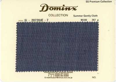 20720JE-7 Standard SummerGentlyCloth 100% Wool DOMINX Premium Collection Gray