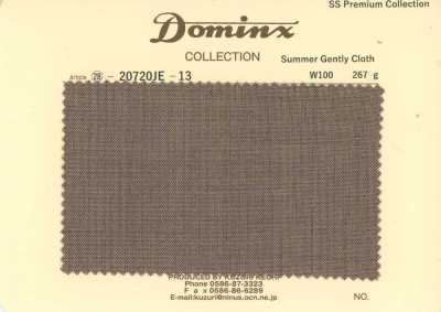 20720JE-13 Standard SummerGentlyCloth 100% Wool DOMINX Premium Collection Brown