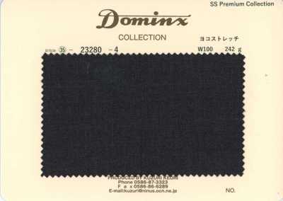 23280-4 Standard Pant Collection Horizontal Stretch 100% Wool DOMINX Premium Collection Charcoal Gray