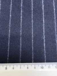69582-34 26AW HERDREX [Tasmanian Flannel] Silk And Wool Navy Stripe[Textile] Kunishima Co., Ltd. Sub Photo