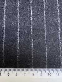 69582-41 26AW HERDREX [Tasmanian Flannel] Silk And Wool Charcoal Stripe[Textile] Kunishima Co., Ltd. Sub Photo