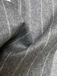 69582-55 26AW HERDREX [Tasmanian Flannel] Silk And Wool Gray Stripe[Textile] Kunishima Co., Ltd. Sub Photo
