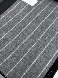 69582-69 26AW HERDREX [Tasmanian Flannel] Silk And Wool Light Gray Stripe[Textile] Kunishima Co., Ltd. Sub Photo