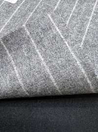 69582-69 26AW HERDREX [Tasmanian Flannel] Silk And Wool Light Gray Stripe[Textile] Kunishima Co., Ltd. Sub Photo