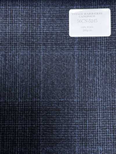 56CN5245 CANONICO Milled Tropical Navy Blue Glen Check