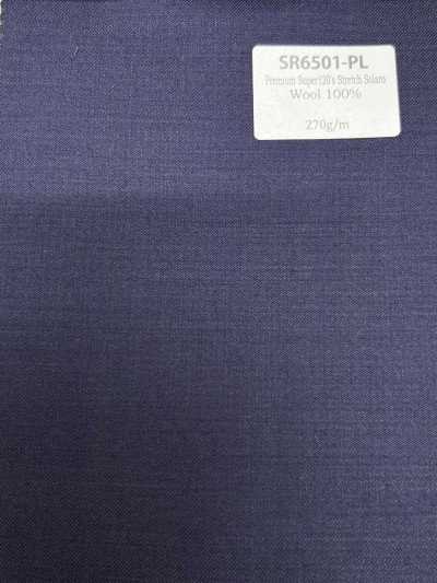 SR6501-PL Standard Japanese-made Premium Super 120's Single Yarn Stretch Solaro Purple No Pattern Iridescent