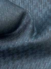 LA6511-GR Japanese-made Silk Lame Wool Stretch Green Stripe[Textile] HOSOI SYOJI Additional Images