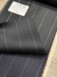 LA5521-BK Made In Japan Silk Lame Wool Stretch Black Stripe[Textile] HOSOI SYOJI Additional Images