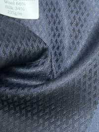 SK6511-NV Made In Japan Silk Wool Stretch Navy Blue Diamond Pattern[Textile] HOSOI SYOJI Additional Images