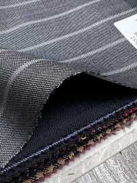 SK6521-GY Made In Japan Silk Wool Stretch Gray Stripe[Textile] HOSOI SYOJI Additional Images