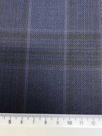 SK6531-NV Made In Japan Silk Wool Stretch Navy Blue Check[Textile] HOSOI SYOJI Additional Images