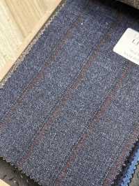 LP6606 Loro Piana Navy Blue × Red Stripe[Fabric] HOSOI SYOJI Additional Images