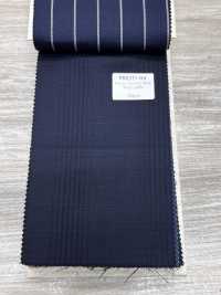 PR6531-NV Standard Japanese-made Premium Super 120's Single-thread Stretch Stripe Navy Blue[Textile] HOSOI SYOJI Additional Images