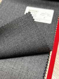 3ML4471 26AW MIYUKI ESSENTIALS STRETCH TWILL Charcoal Gray Solid[Textile] Miyuki Woolen Mills Additional Images