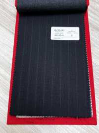 4MG4546 26AW MARUNOUCHI Twill Navy Stripe[Textile] Miyuki Woolen Mills Additional Images