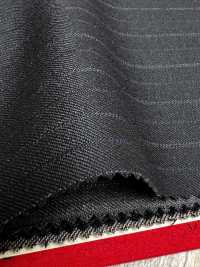 4MG4561 26AW MARUNOUCHI Twill Navy Stripe[Textile] Miyuki Woolen Mills Additional Images