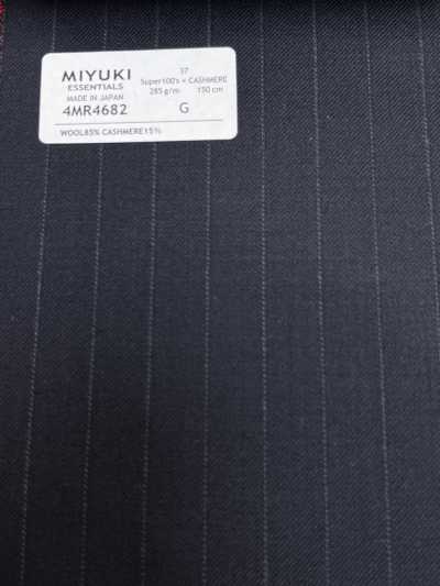 4MR4682 26AW Super100's × CASHIMERE Navy Stripe