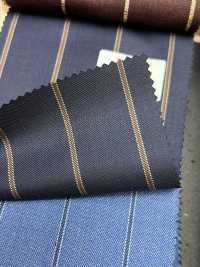 AR6551 ARISTON Super130's Navy Blue × Brown Stripe[Fabric] HOSOI SYOJI Additional Images