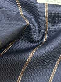 AR6551 ARISTON Super130's Navy Blue × Brown Stripe[Fabric] HOSOI SYOJI Additional Images
