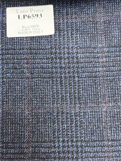 LP6593 Loro Piana Navy Blue Check