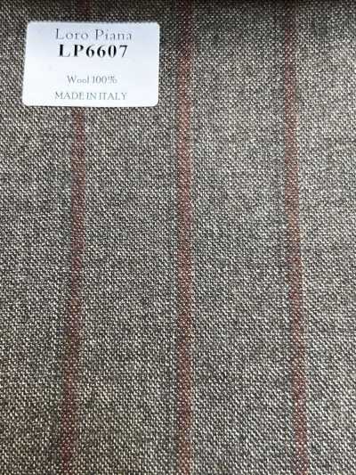 LP6607 Loro Piana Brown X Orange Stripe