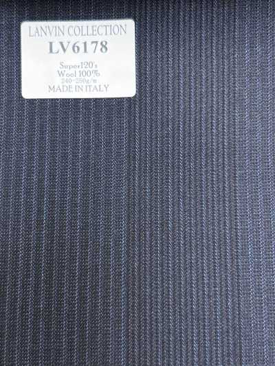 LV6178 LANVIN COLLECTION Super120's Navy Blue Stripe
