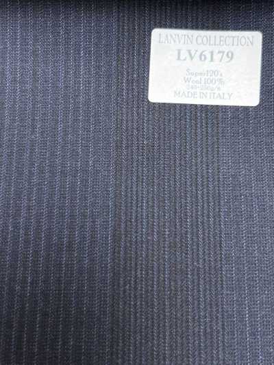 LV6179 LANVIN COLLECTION Super120's Deep Navy Stripe