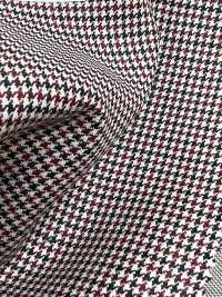 DM6141 DORMEUIL QUEEN Super100's Black X Red Houndstooth[Fabric] HOSOI SYOJI Additional Images