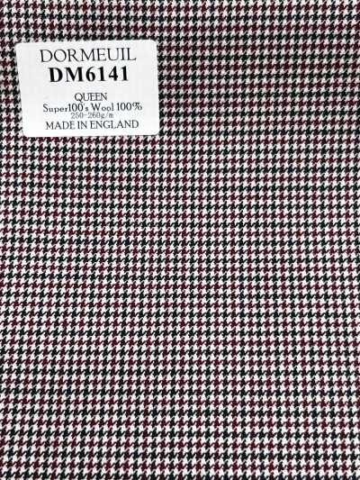 DM6141 DORMEUIL QUEEN Super100's Black X Red Houndstooth