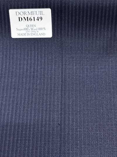 DM6149 DORMEUIL QUEEN Super100's Navy Blue Stripe