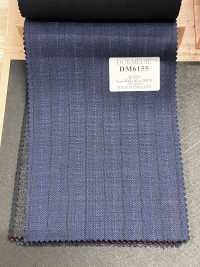 DM6155 DORMEUIL QUEEN Super100's Navy Blue × Brown Stripe[Fabric] HOSOI SYOJI Additional Images