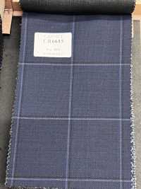 CR6615 CARNET 3-ply Navy Blue Check[Fabric] HOSOI SYOJI Additional Images