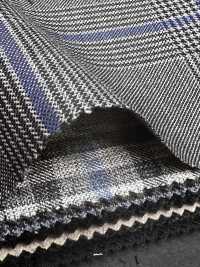 CR6619 CARNET Gray X Blue Check[Fabric] HOSOI SYOJI Additional Images