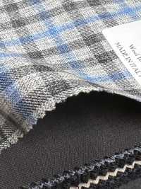 CR6620 CARNET Gray X Blue Check[Fabric] HOSOI SYOJI Additional Images