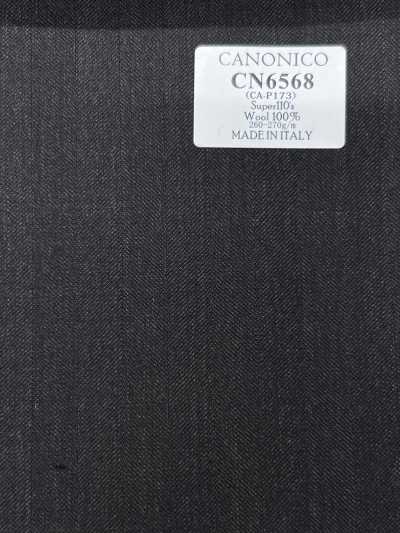 CN6568 CANONICO Super110's Dark Brown Stripe