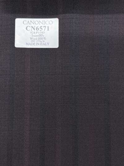 CN6571 CANONICO Super110's Burgundy Stripe