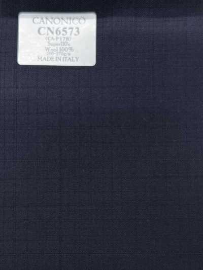 CN6573 CANONICO Super110's Dark Navy Check