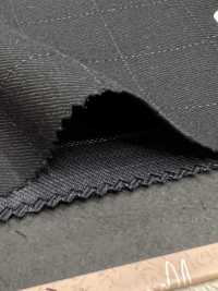 ZA4641 MARZOTTO Super110's Black X Blue Embroidered Check[Textile] HOSOI SYOJI Additional Images
