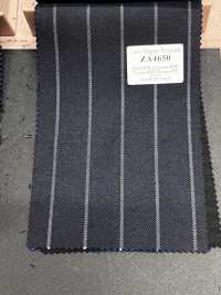 ZA4650 Lana Vergine Pettinata Navy Blue × White Stripe[Textile] HOSOI SYOJI Additional Images